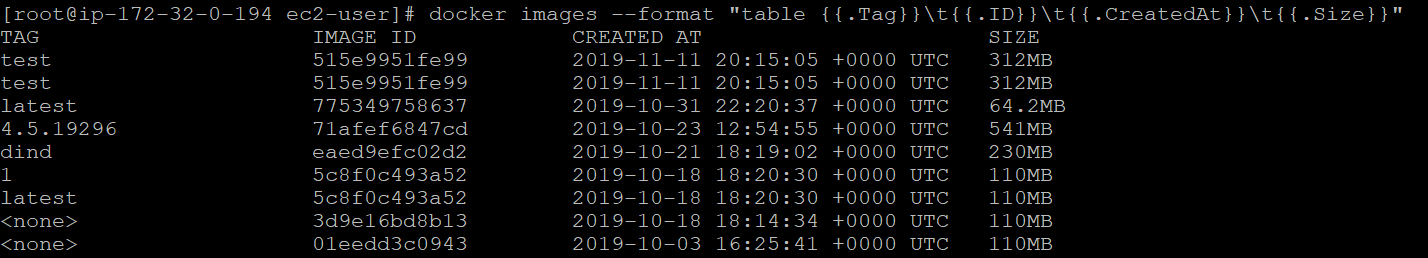 Stale Images Docker Images Command