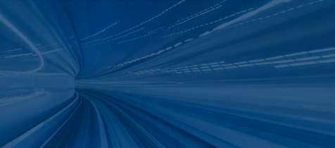 A tunnel-like pathway representing the high-speed of movement of data through a fiber optic cable